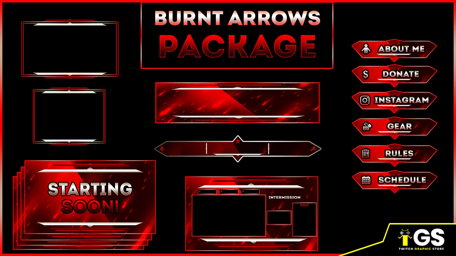 burnt arrows static twitch package