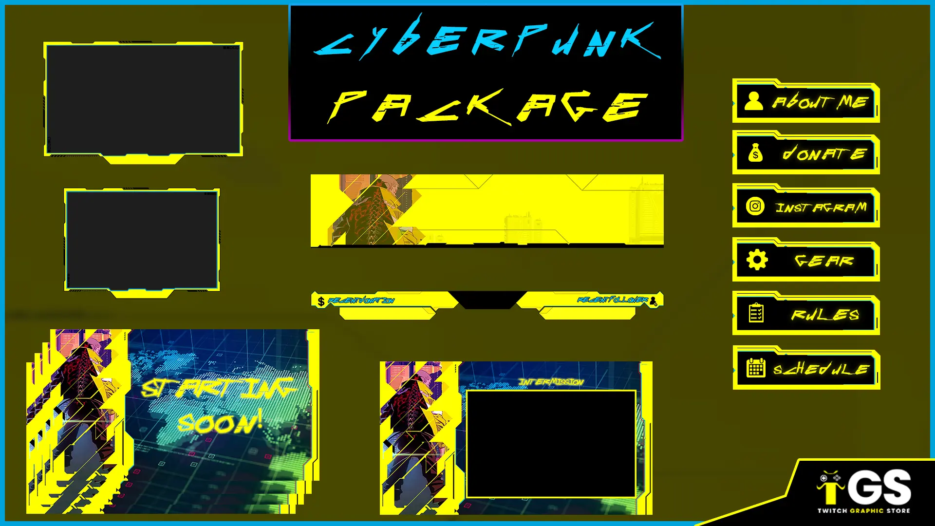 cyberpunk twitch static package