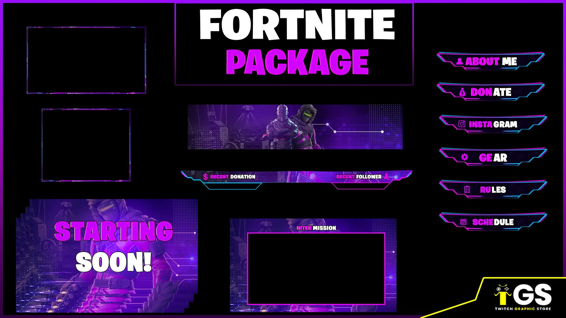 fortnite static twitch package