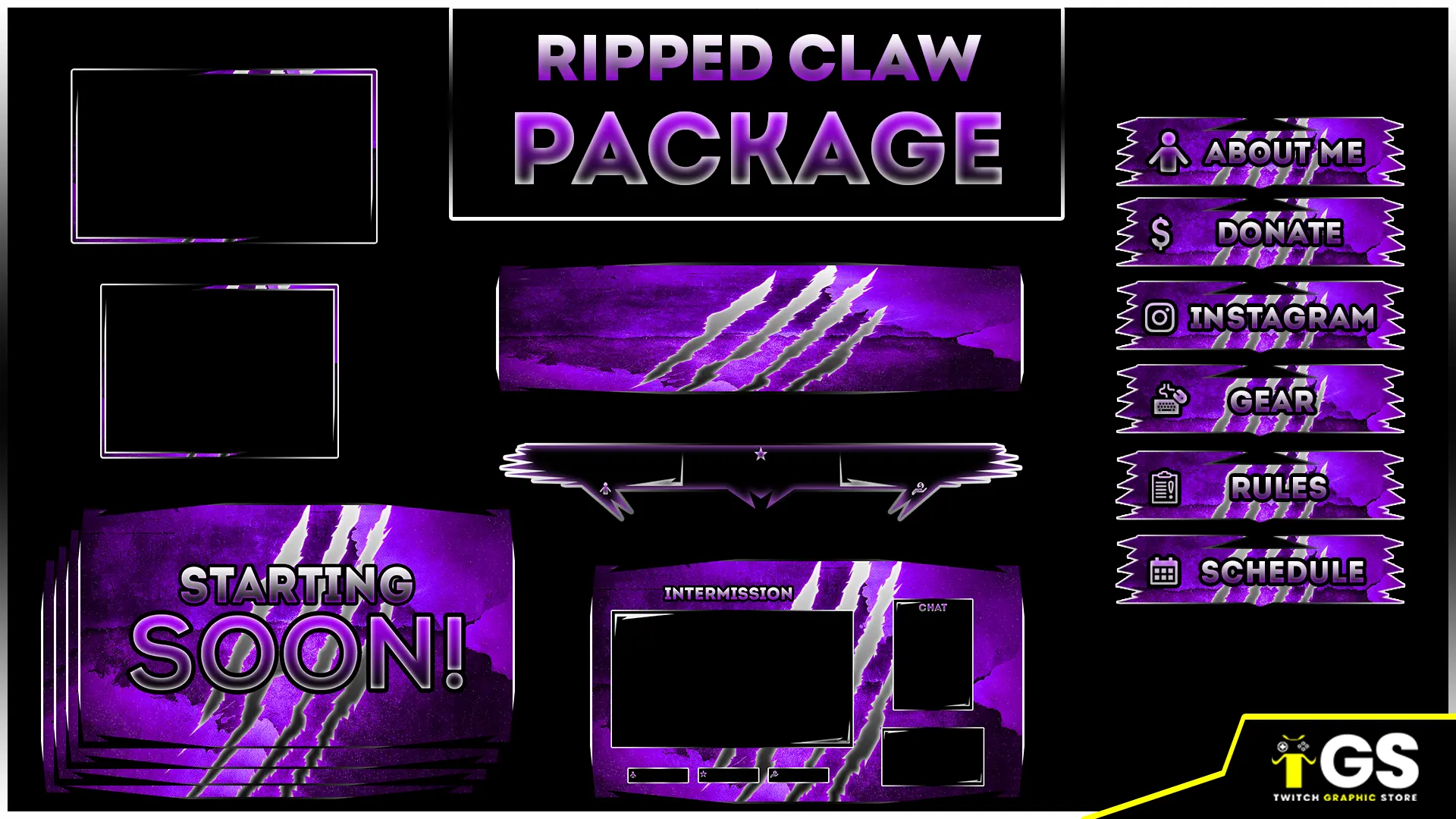 ripped claw static twitch package