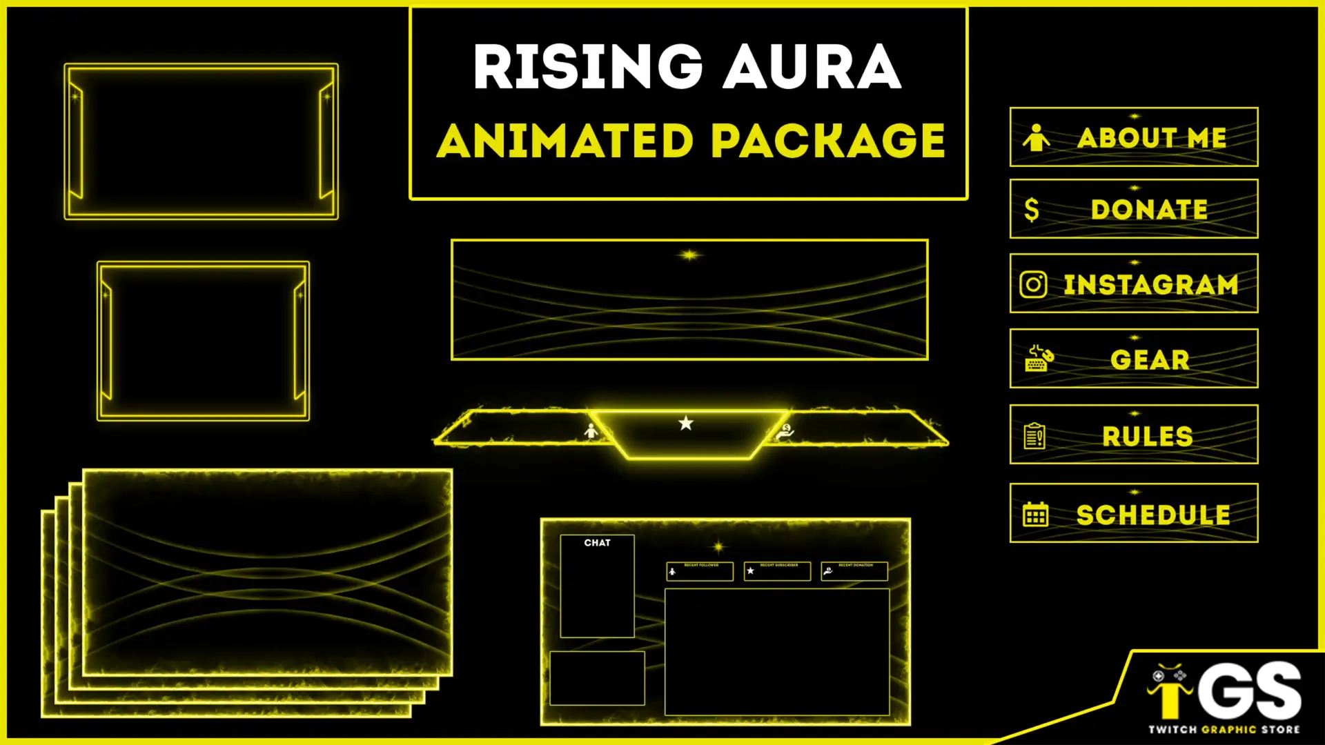 rising aura twitch animated package
