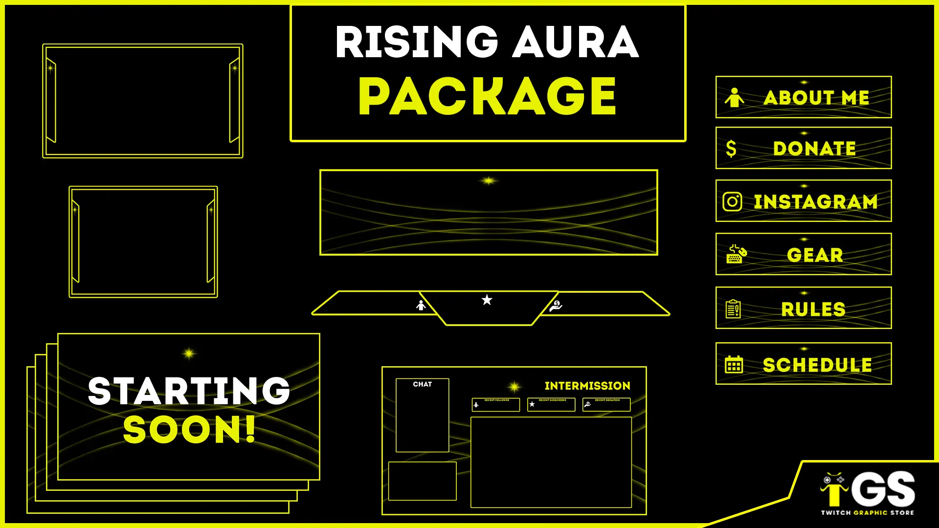 rising aura static twitch package