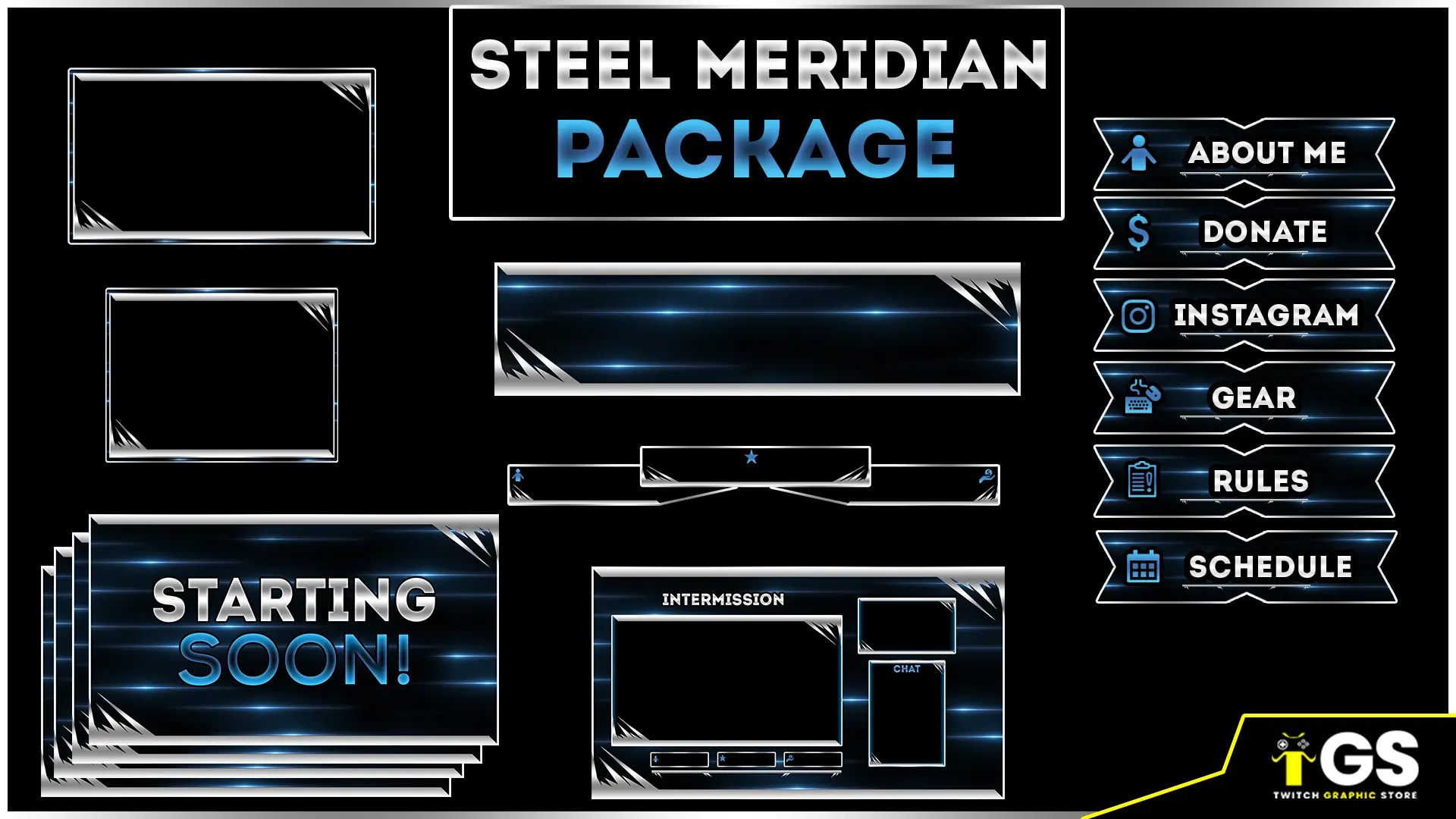 steel merdian static twitch package