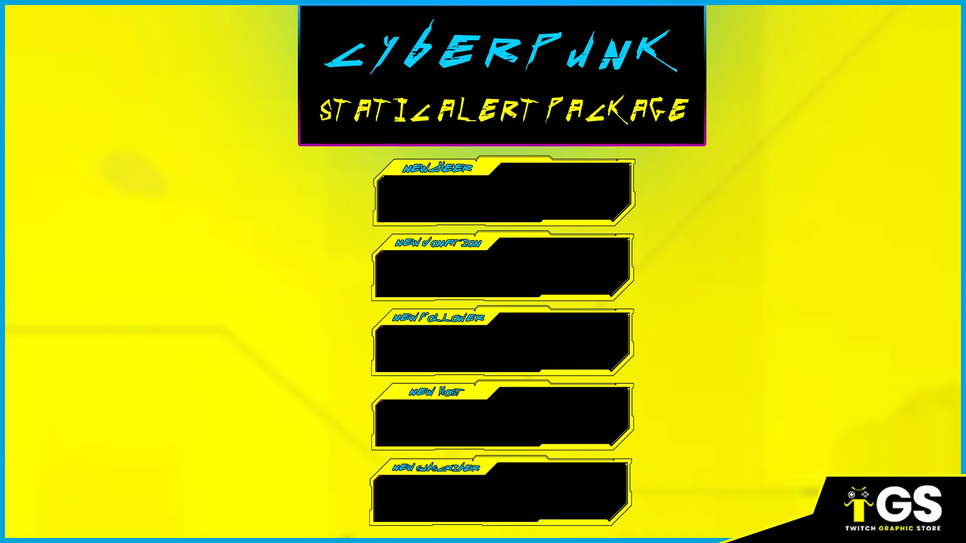 cyberpunk static twitch alerts