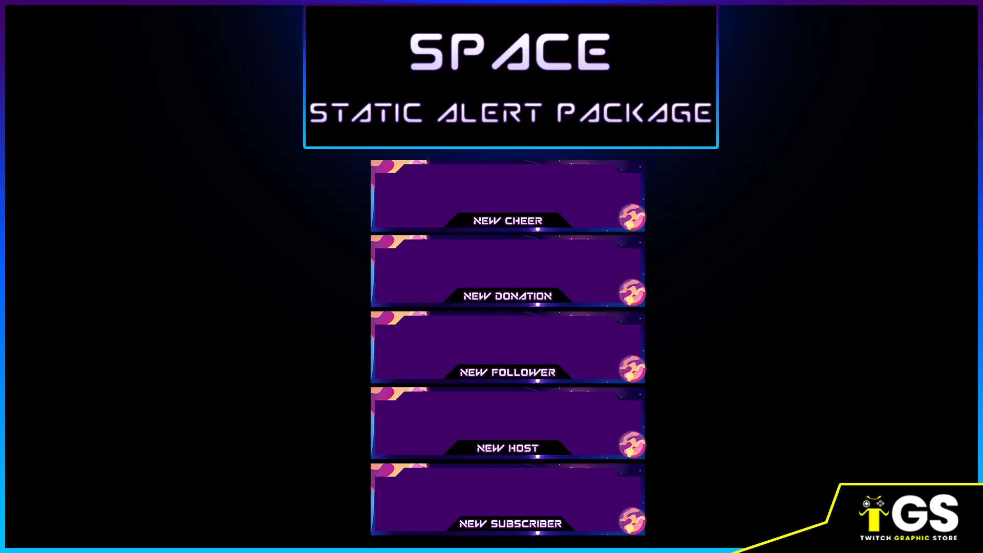 space twitch static alerts