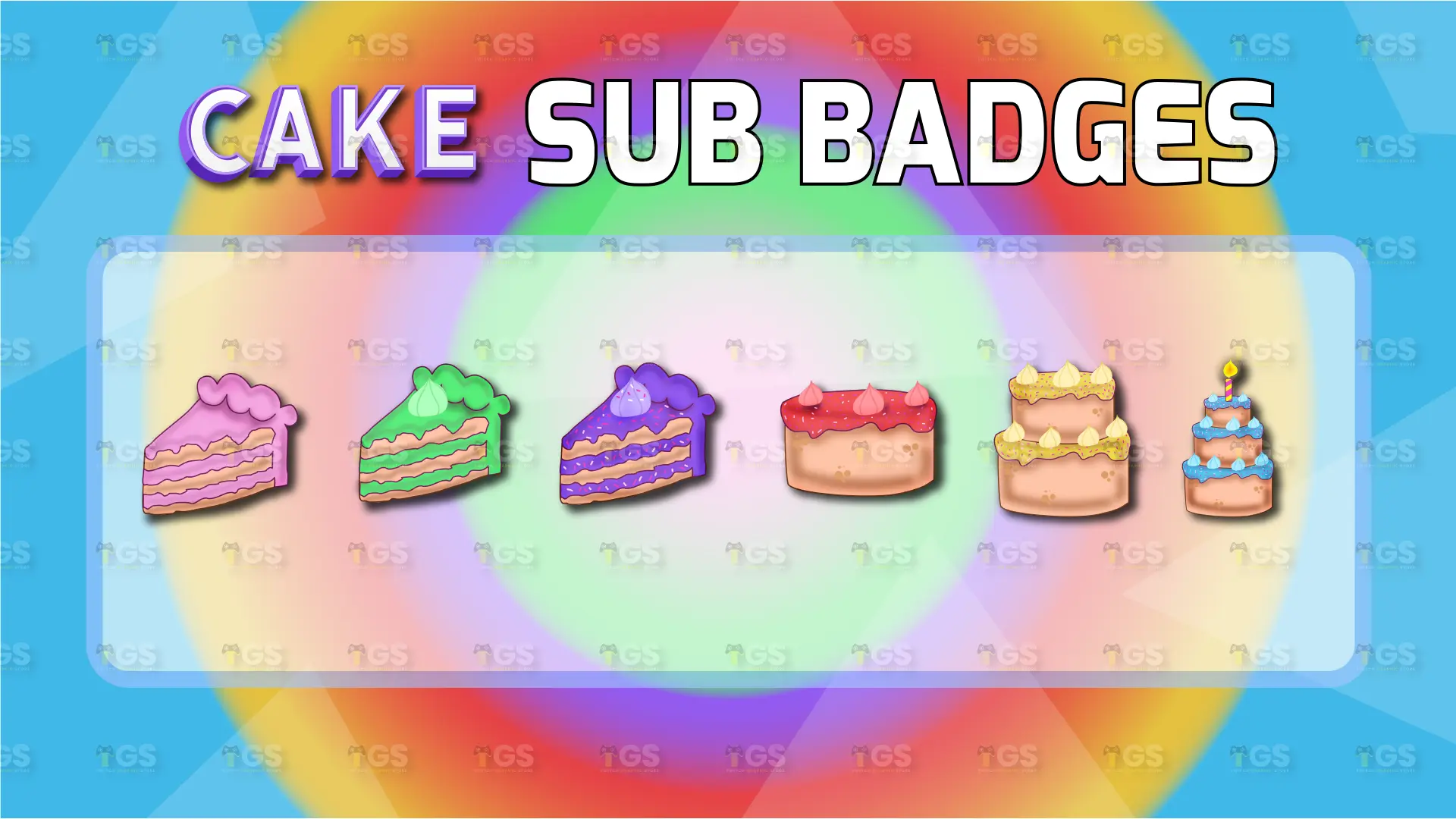 twitch sub badges cake