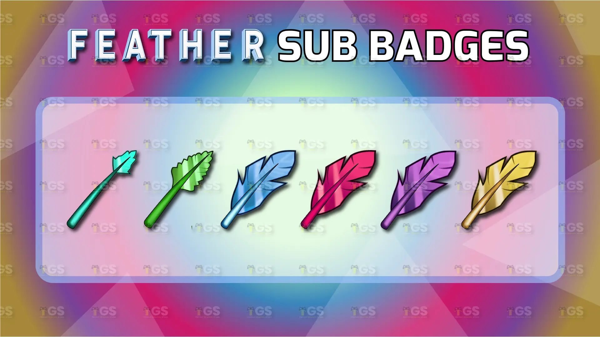 Feather Twitch Badges - Gaming Visuals